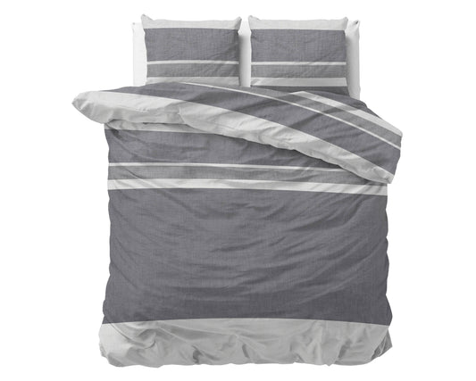 Bettbezug Flanel Skylar Anthrazit 240 x 220 cm - Palo24