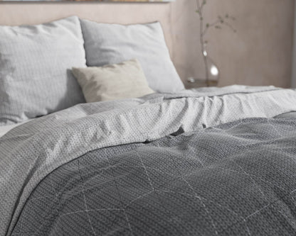 Bettbezug DH Flanel Quinn Anthrazit 140 x 220 cm - Palo24