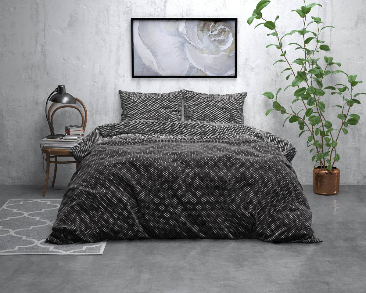 Bettbezug FL Cheng Anthrazit 240 x 220 cm - Palo24