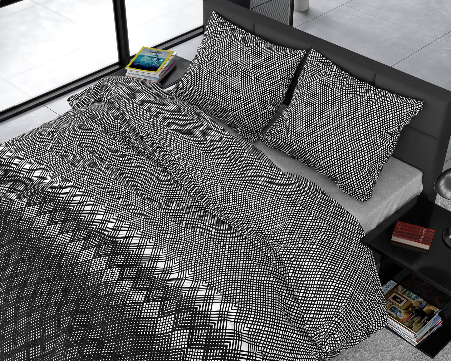 Bettbezug FL Cheng Anthrazit 240 x 220 cm - Palo24