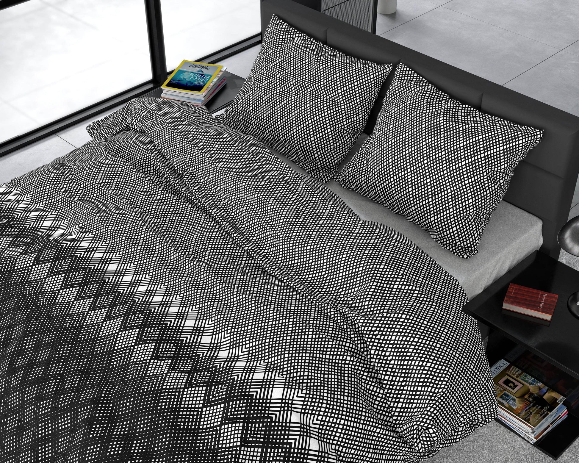 Bettbezug FL Cheng Anthrazit 240 x 220 cm - Palo24