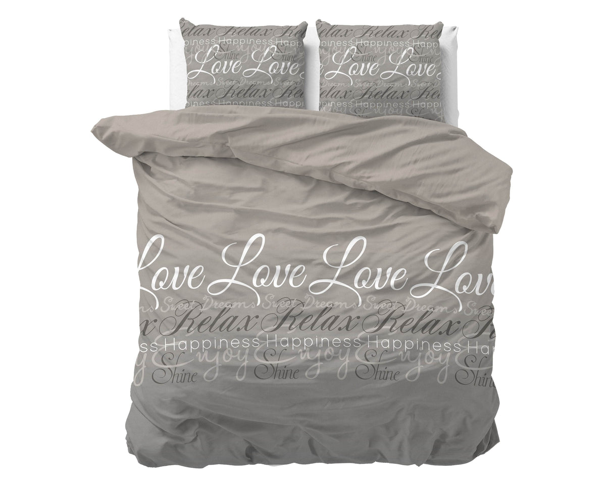 Bettbezug FL Love and Relax Taupe 200 x 220 cm - Palo24