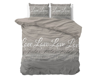 Bettbezug FL Love and Relax Taupe 200 x 220 cm - Palo24