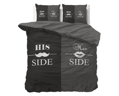 Bettbezug His and Her side 3 Schwarz 200x220 cm - Palo24
