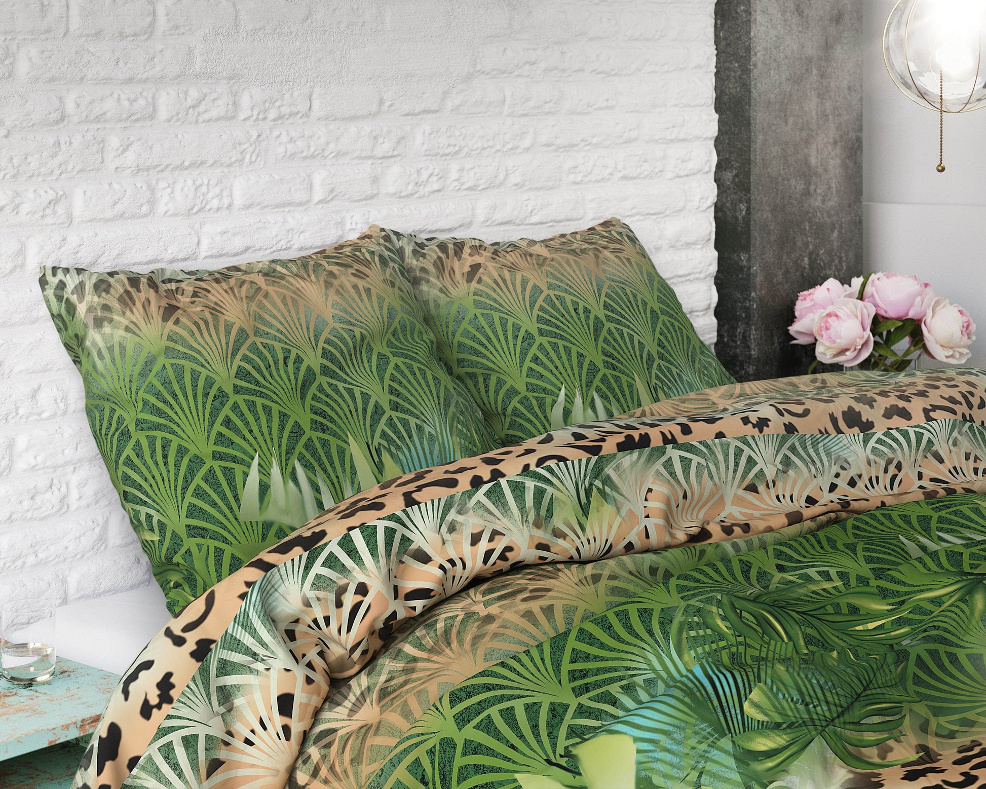 Bettbezug Trendy Jungle Grün 240 x 220 cm - Palo24