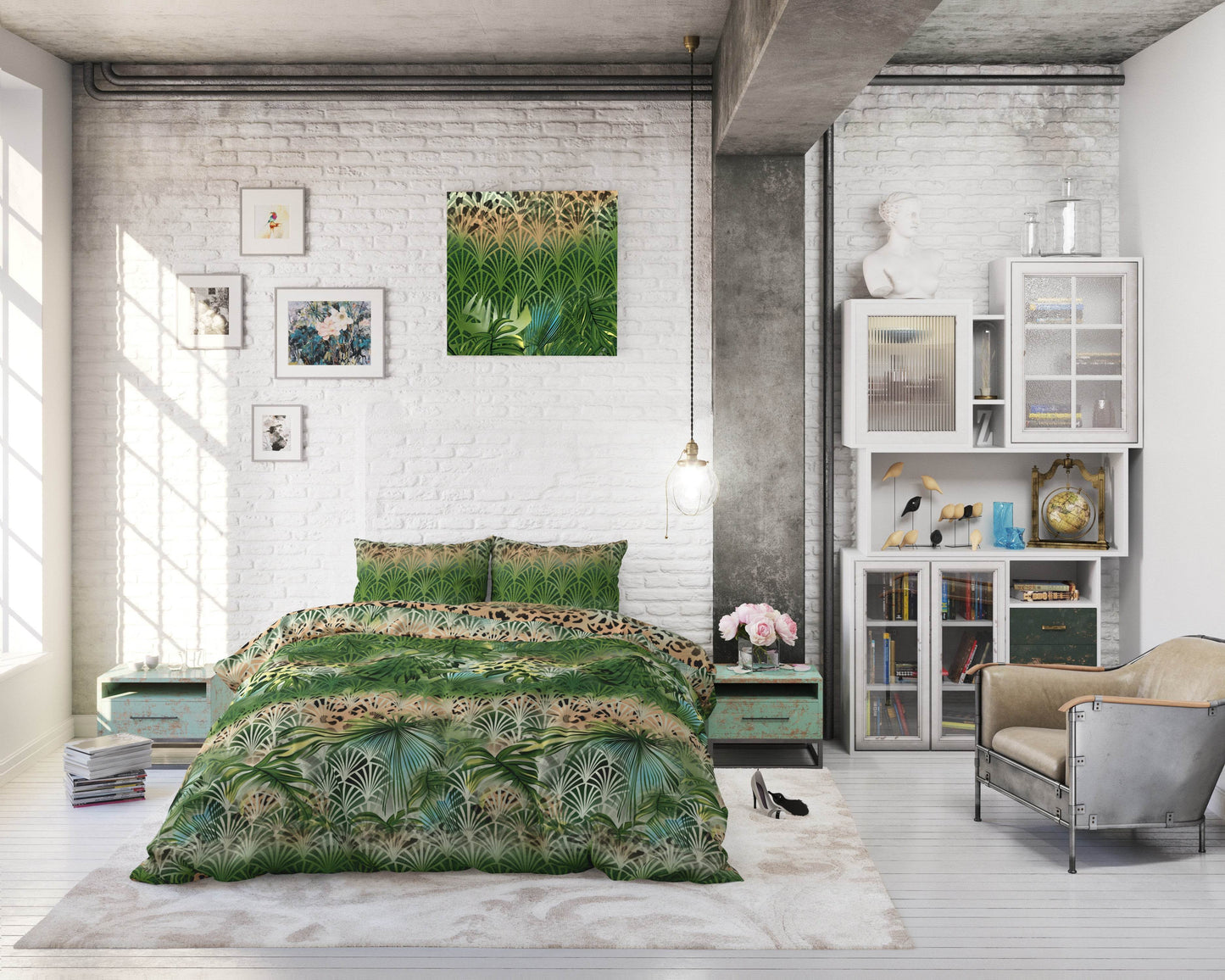 Bettbezug Trendy Jungle Grün 240 x 220 cm - Palo24