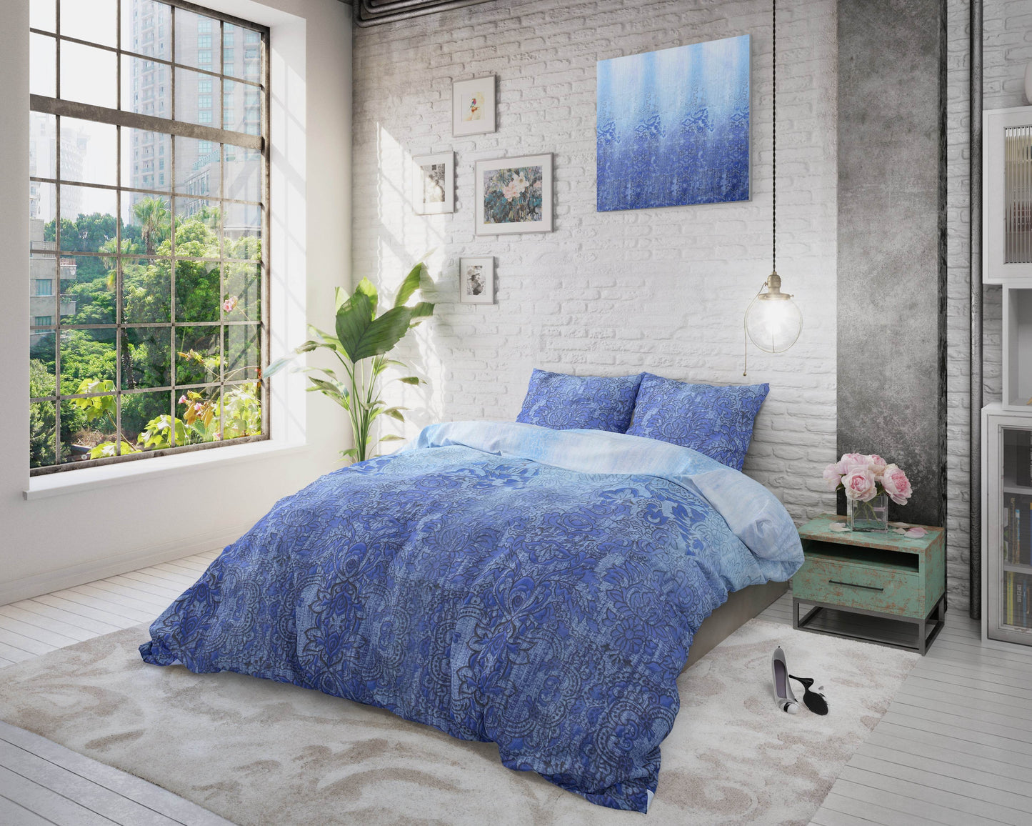 Bettbezug Kaza blau 240 x 220 cm - Palo24