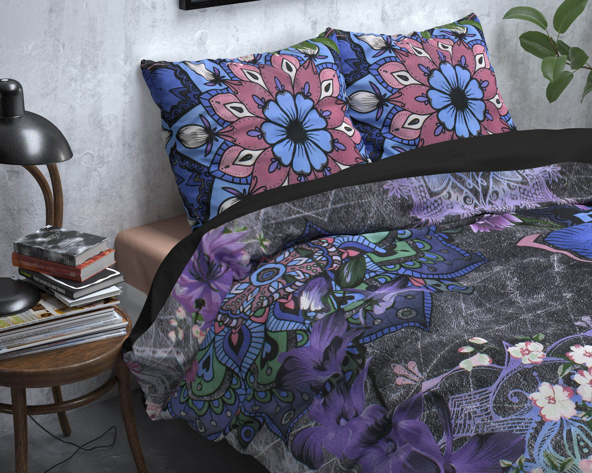 Bettbezug WILD FL Ambrosa Anthrazit 200 x 220 cm - Palo24