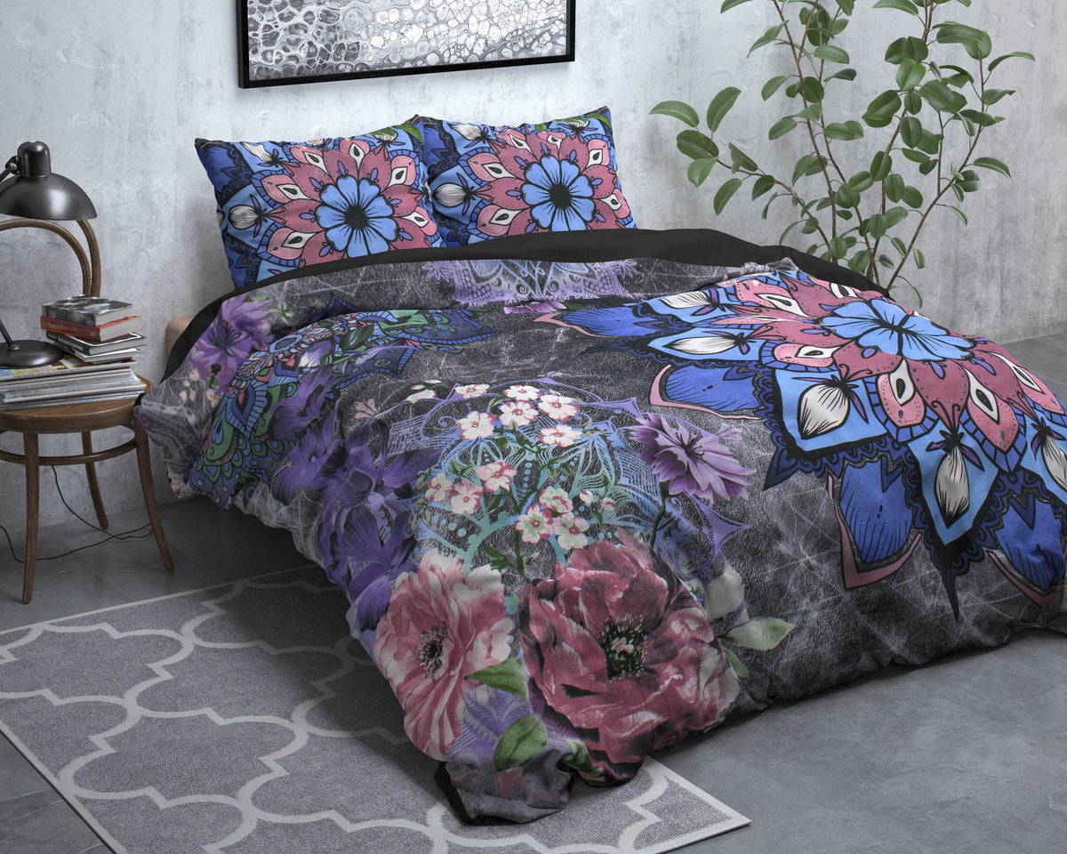 Bettbezug WILD FL Ambrosa Anthrazit 200 x 220 cm - Palo24