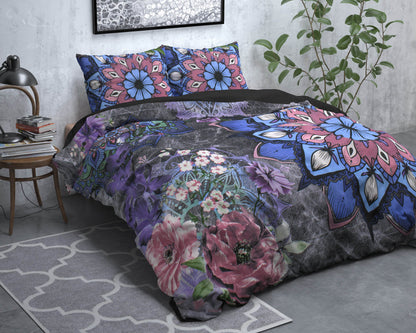 Bettbezug WILD FL Ambrosa Anthrazit 200 x 220 cm - Palo24
