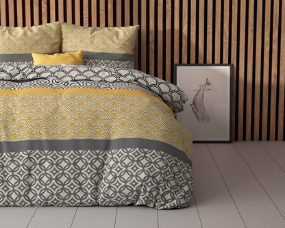 Bettbezug Chezka Grau 240x220 cm - Palo24