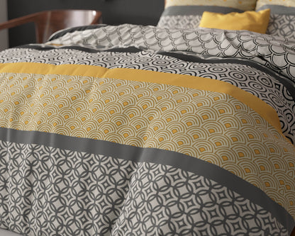 Bettbezug Chezka Grau 240x220 cm - Palo24