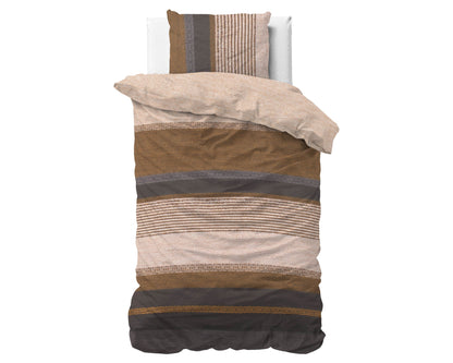 Bettbezug Marina Taupe 140x220 cm - Palo24