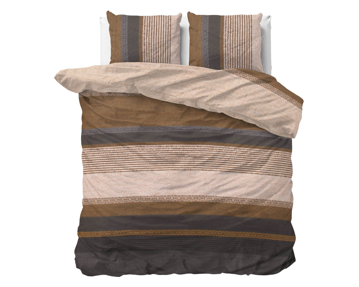 Bettbezug Marina Taupe 200x220 cm - Palo24