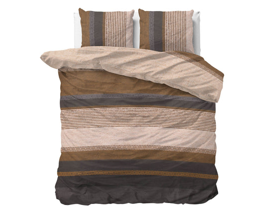 Bettbezug Marina Taupe 200x220 cm - Palo24