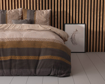 Bettbezug Marina Taupe 240x220 cm - Palo24