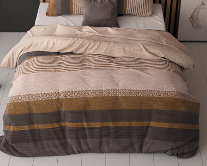 Bettbezug Marina Taupe 240x220 cm - Palo24