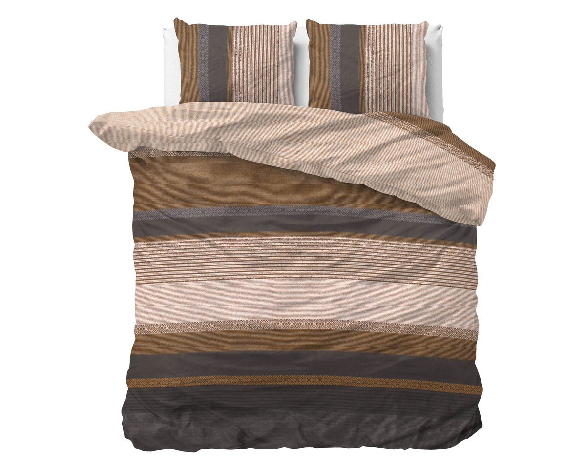 Bettbezug Marina Taupe 240x220 cm - Palo24