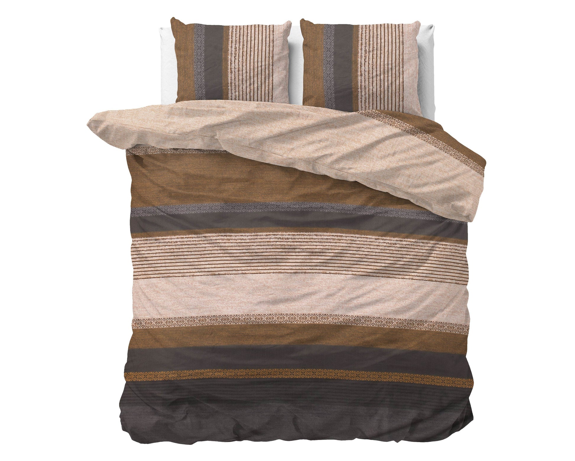 Bettbezug Marina Taupe 240x220 cm - Palo24