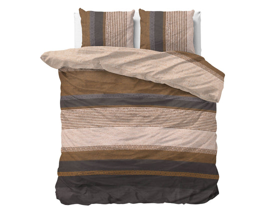 Bettbezug Marina Taupe 240x220 cm - Palo24