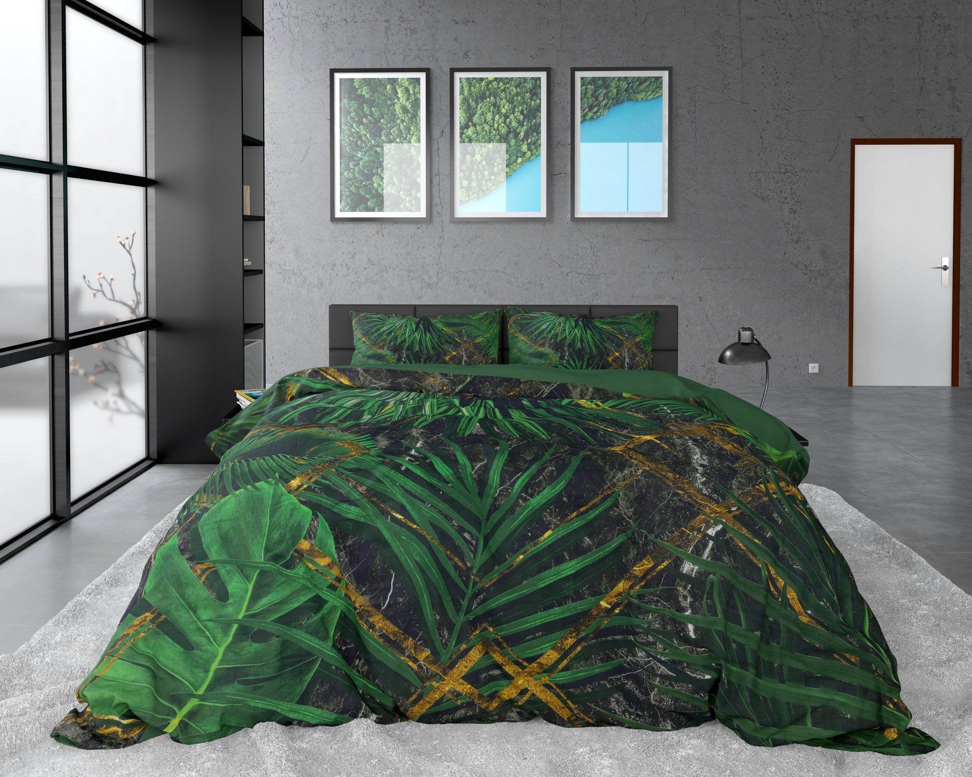 Bettbezug Avena Grün 240 x 220 cm - Palo24