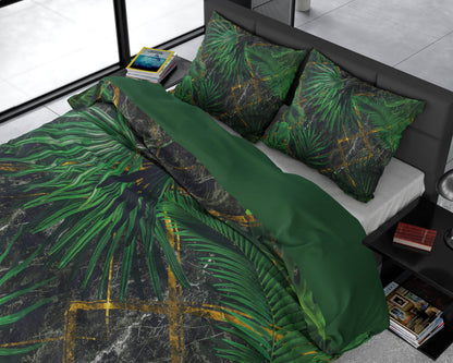 Bettbezug Avena Grün 240 x 220 cm - Palo24