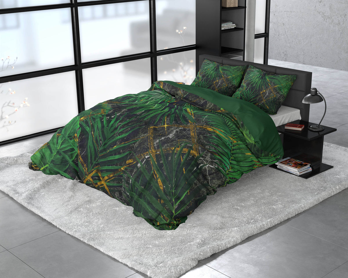 Bettbezug Avena Grün 240 x 220 cm - Palo24