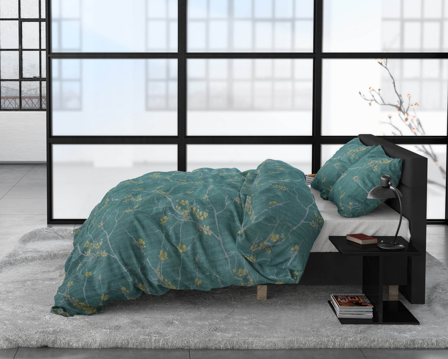 Bettbezug Carlo Grün 240 x 220 cm - Palo24