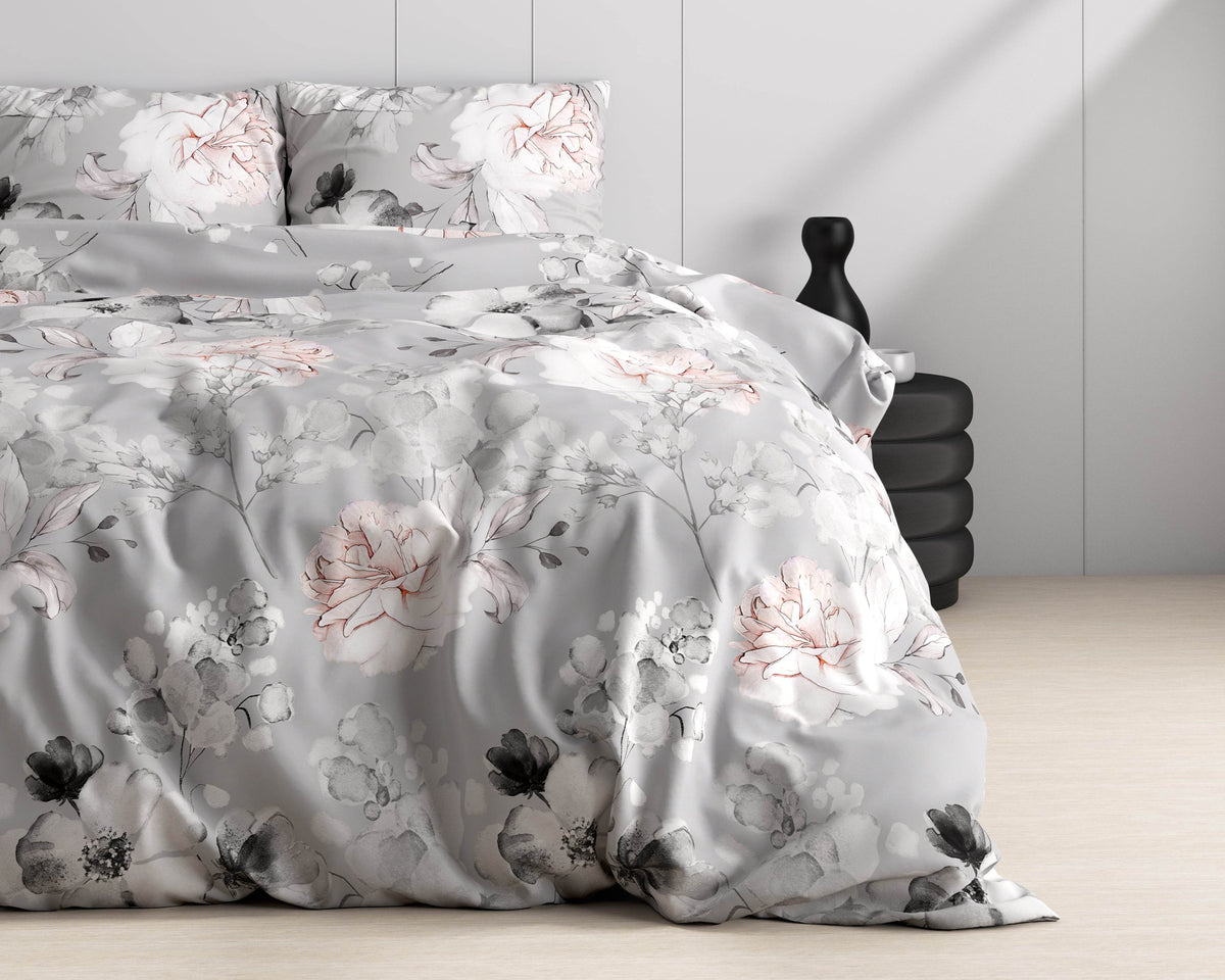 Bettbezug Soraya Grau 240 x 220 cm - Palo24