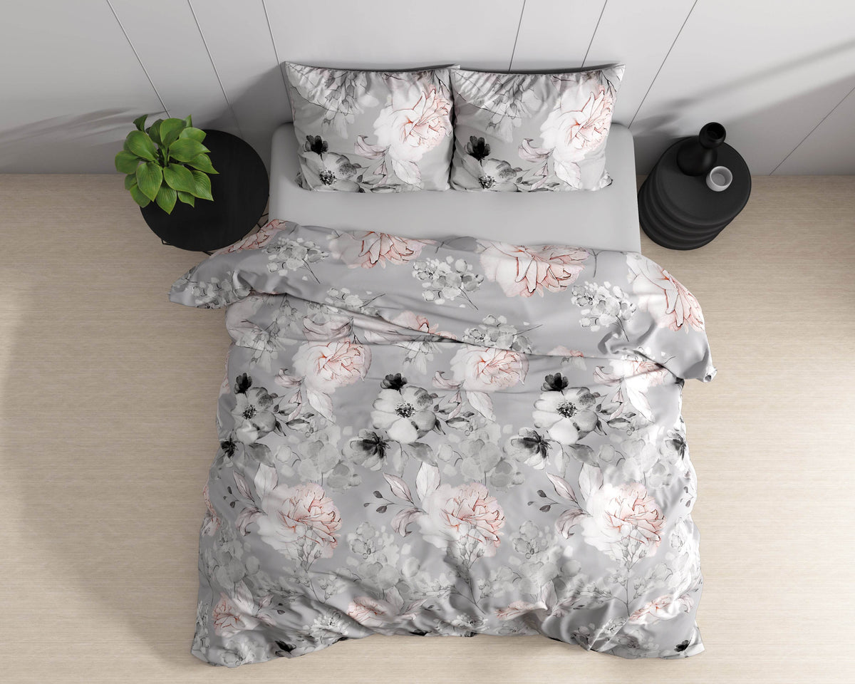 Bettbezug Soraya Grau 200 x 220 cm - Palo24