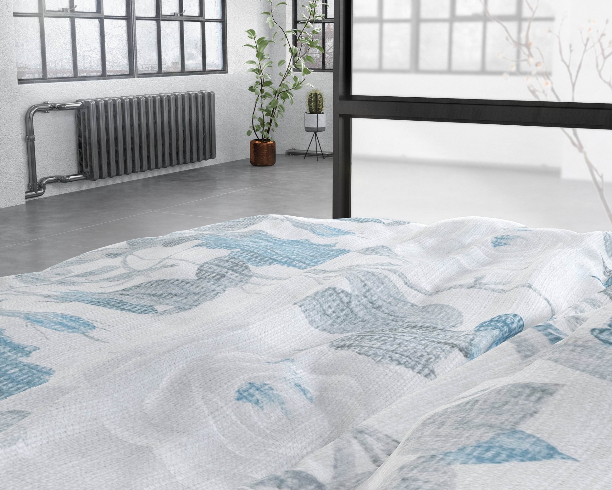 Bettbezug Iven blau 140 x 220 cm - Palo24