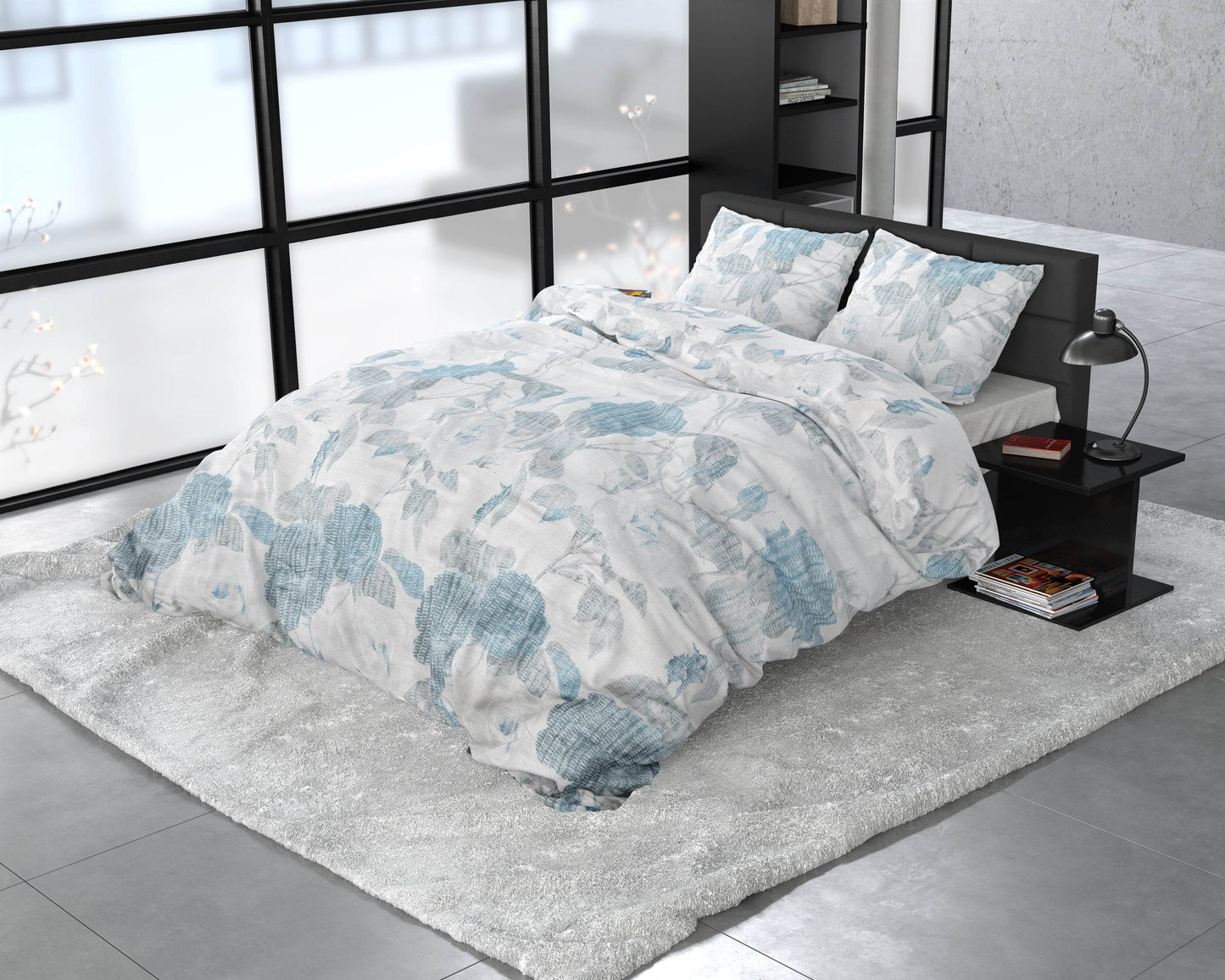 Bettbezug Iven blau 140 x 220 cm - Palo24