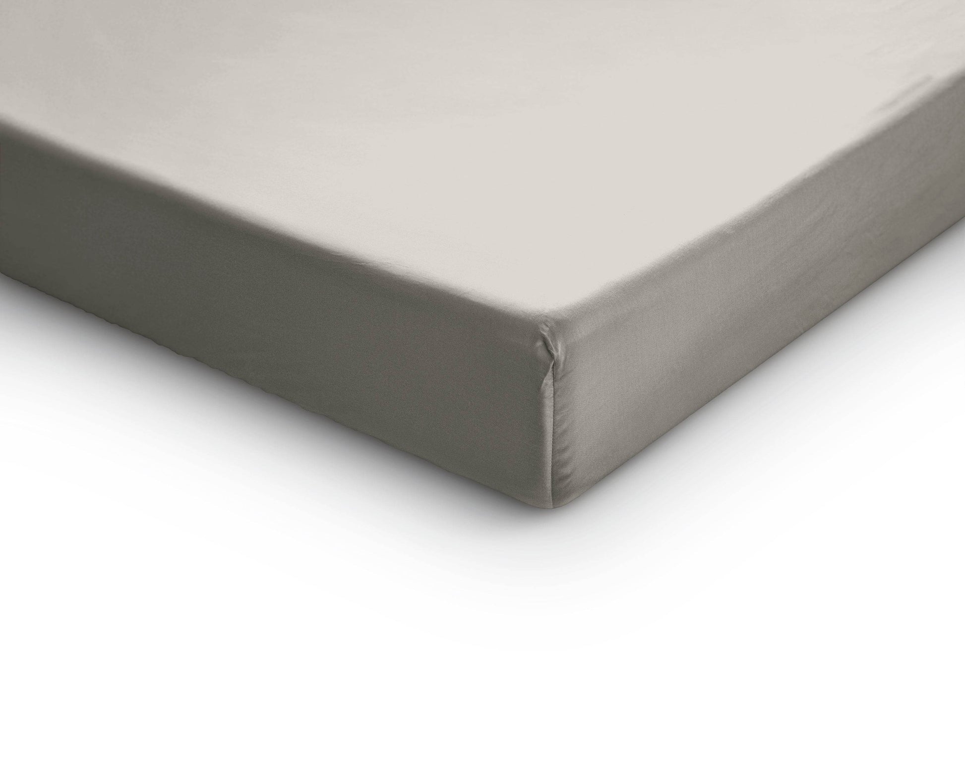 Split-Topper Satin Spannbettlaken Creme 180 x 200 cm - Palo24