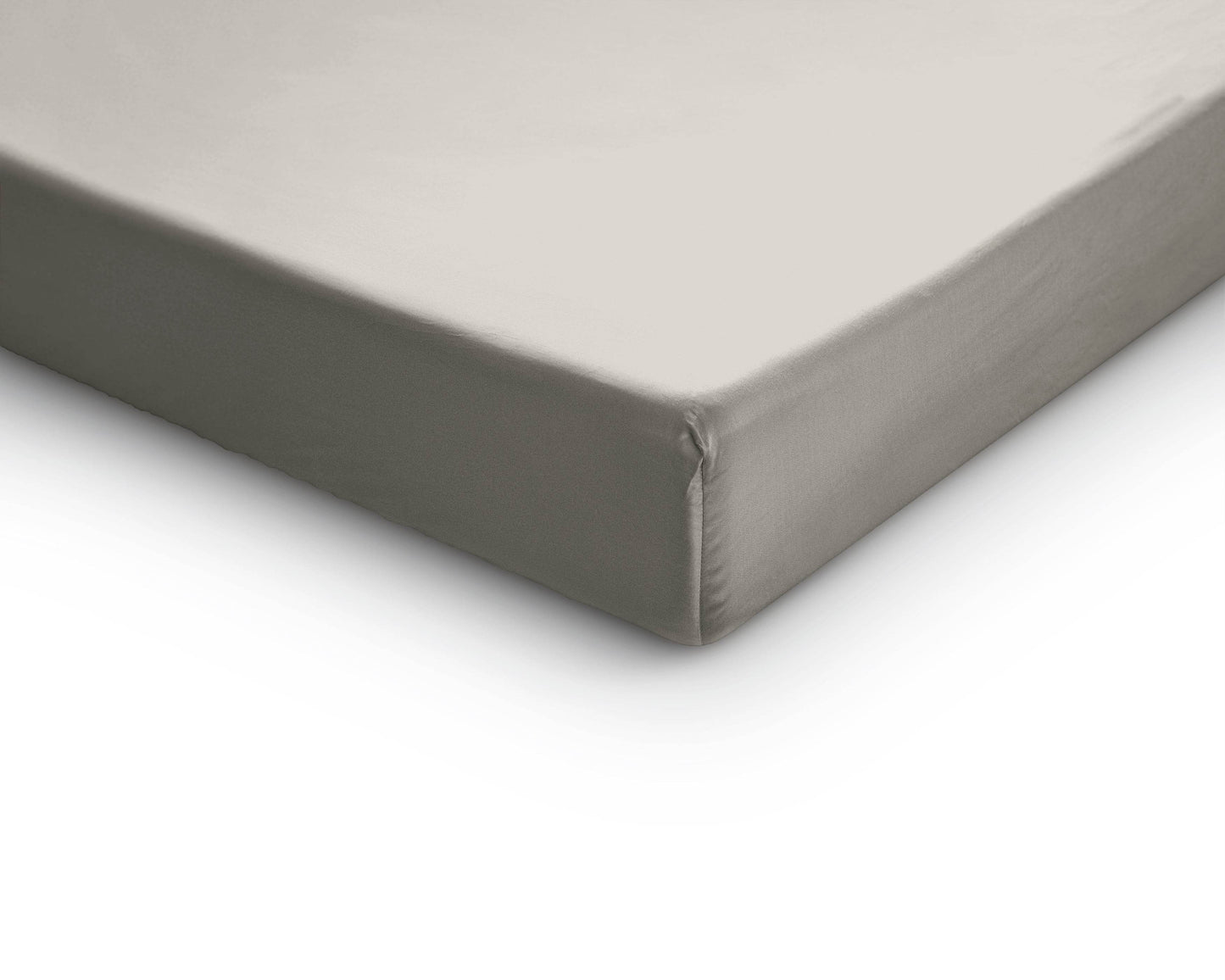 Split-Topper Satin Spannbettlaken Creme 180 x 220 cm - Palo24