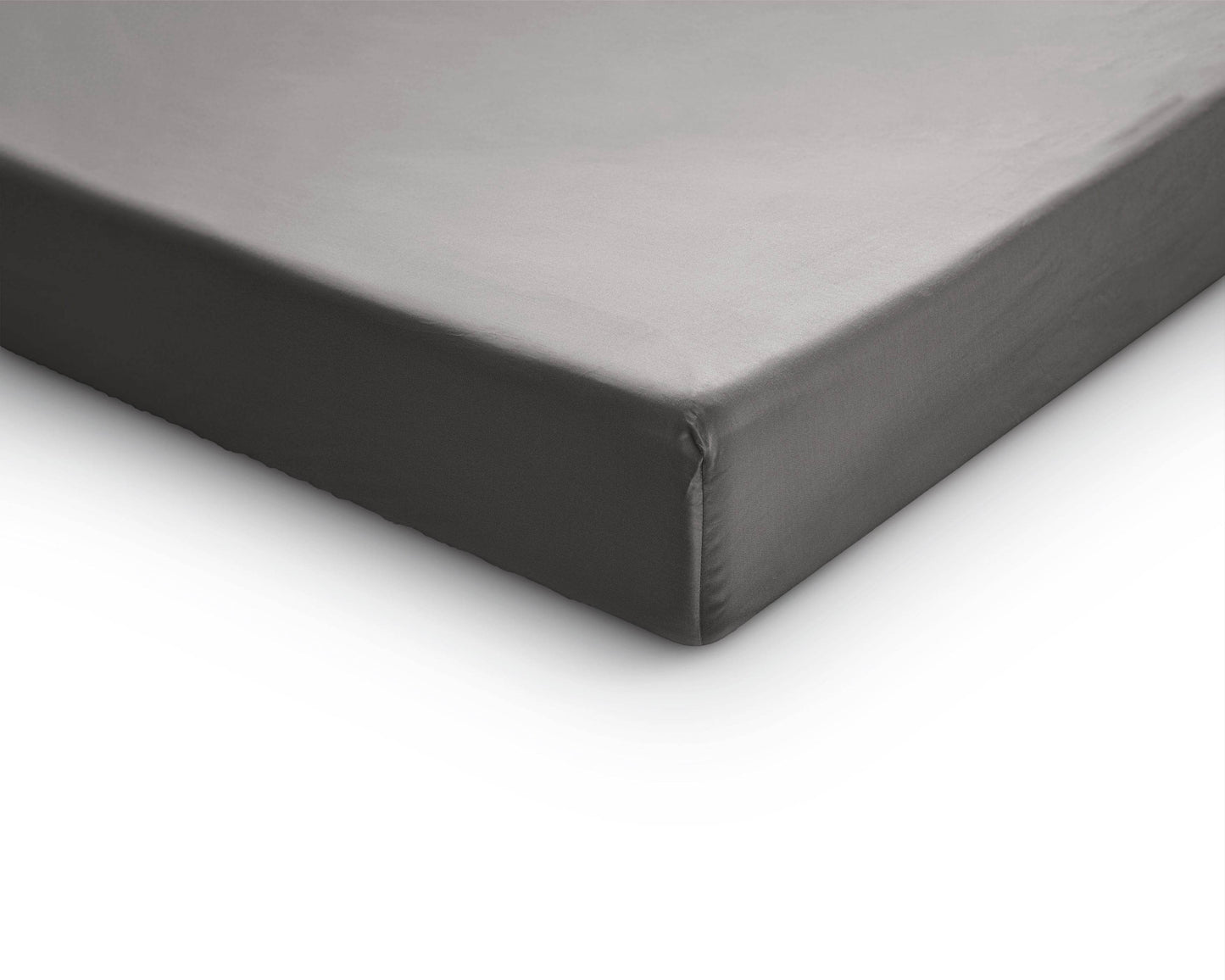 Split-Topper Satin Spannbettlaken Grau 160 x 200 cm - Palo24