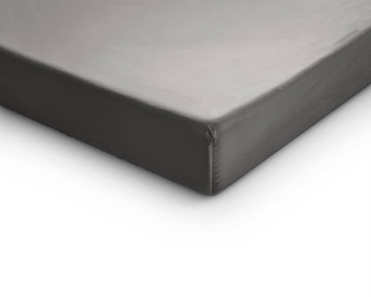 Split-Topper Satin Spannbettlaken Grau 180 x 220 cm - Palo24