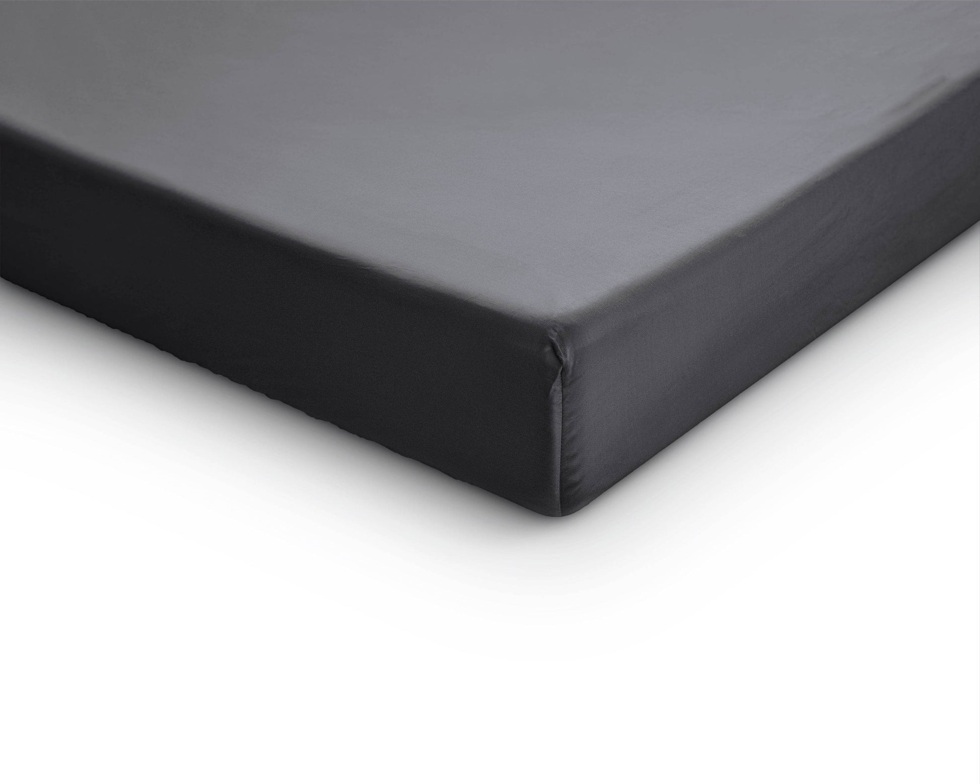 Split-Topper Satin Spannbettlaken Anthrazit 180 x 200 cm - Palo24
