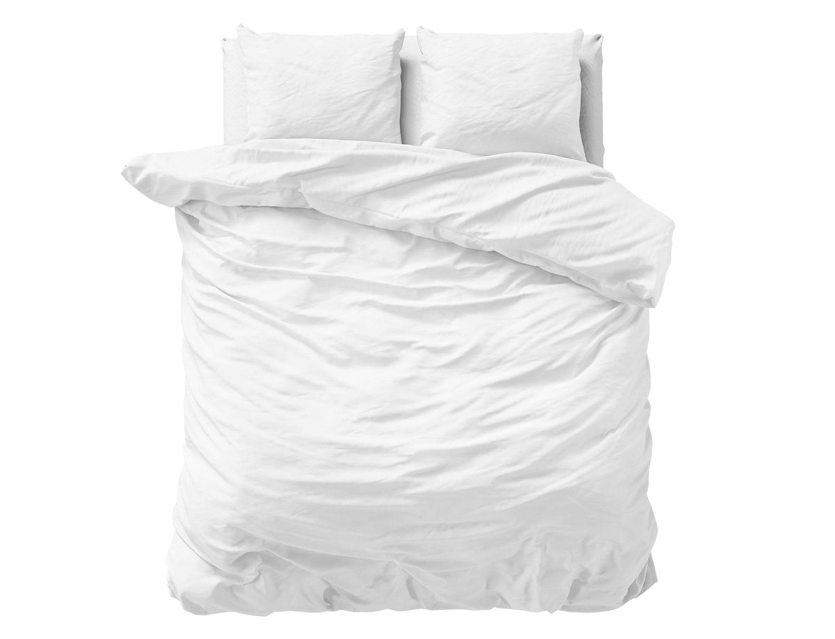 Bettbezug Uni Satijn Weiss 135 x 200/220 cm - Palo24