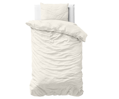 Bettbezug Uni Satijn Creme 140 x 200/220 cm - Palo24