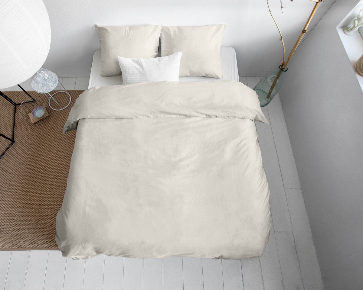 Bettbezug Uni Satijn Creme 200 x 200/220 cm - Palo24