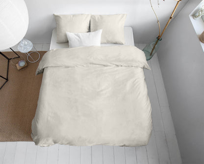 Bettbezug Uni Satijn Creme 200 x 200/220 cm - Palo24