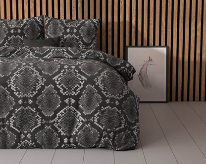 Bettbezug Riley Anthrazit 140 x 220 cm - Palo24