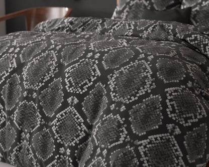 Bettbezug Riley Anthrazit 140 x 220 cm - Palo24