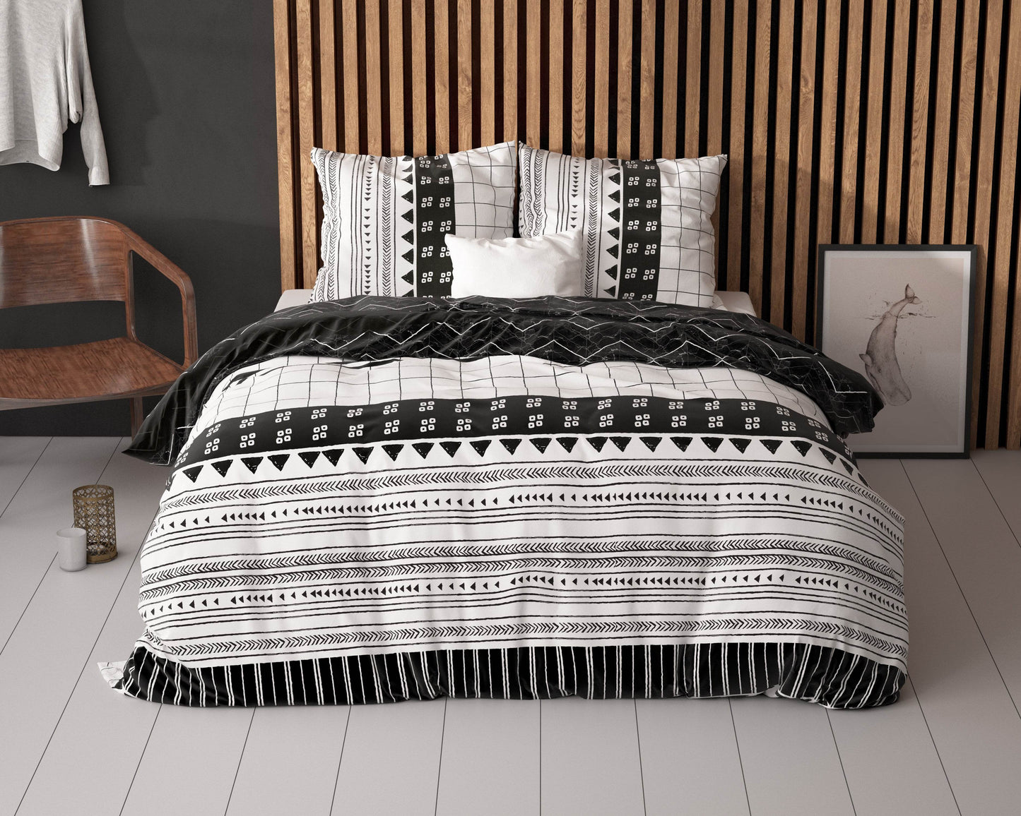 Bettbezug Artic Stripe Weiss 240 x 220 cm - Palo24