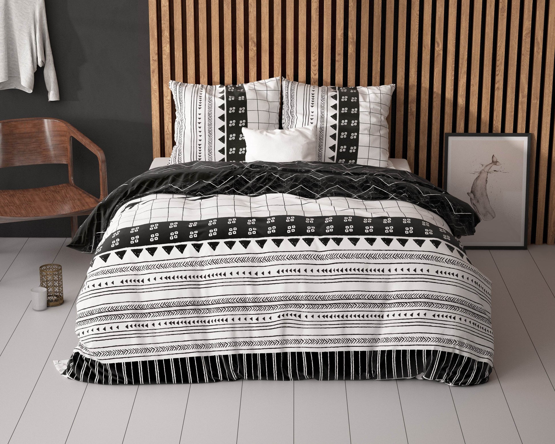 Bettbezug Artic Stripe Weiss 240 x 220 cm - Palo24