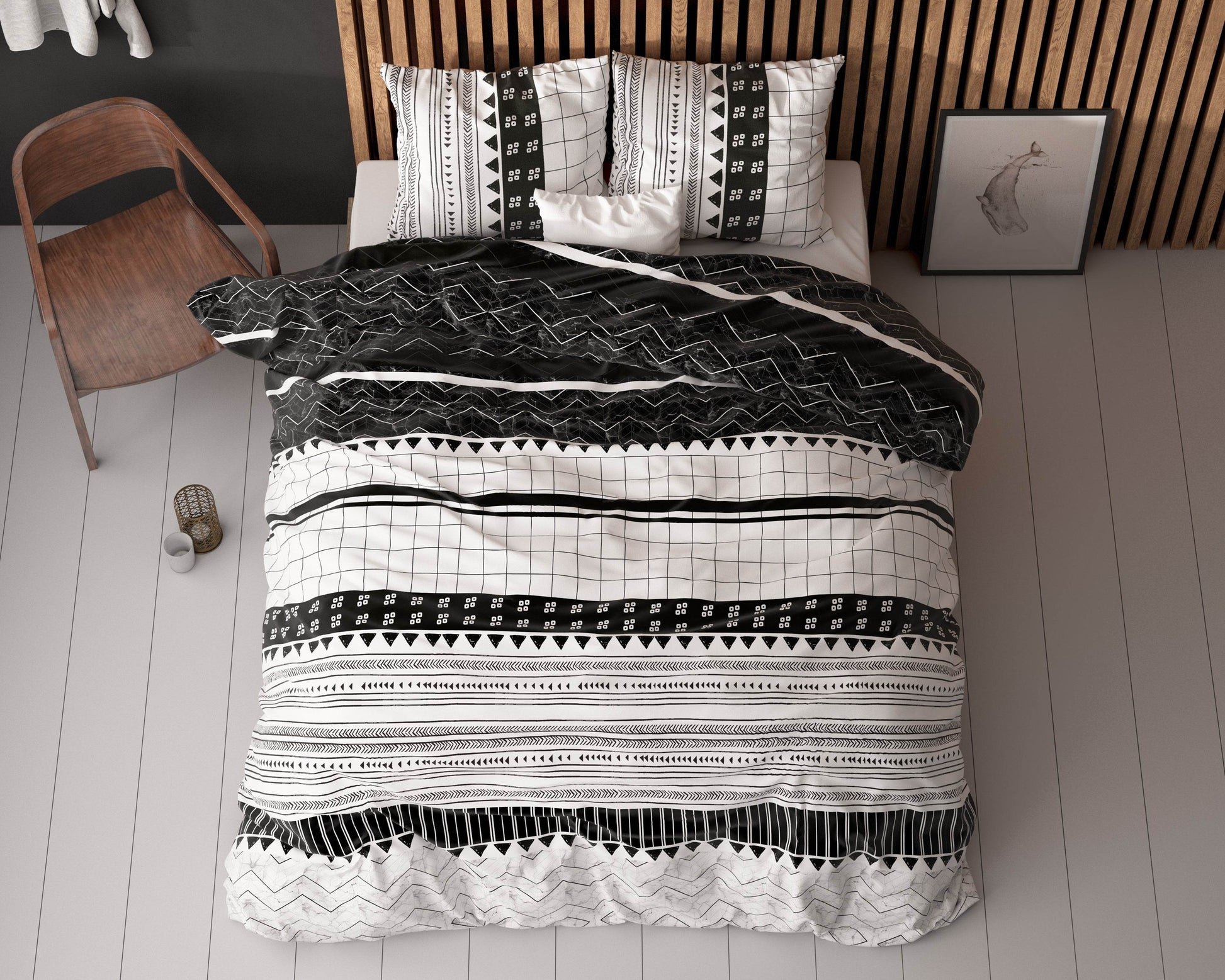 Bettbezug Artic Stripe Weiss 240 x 220 cm - Palo24