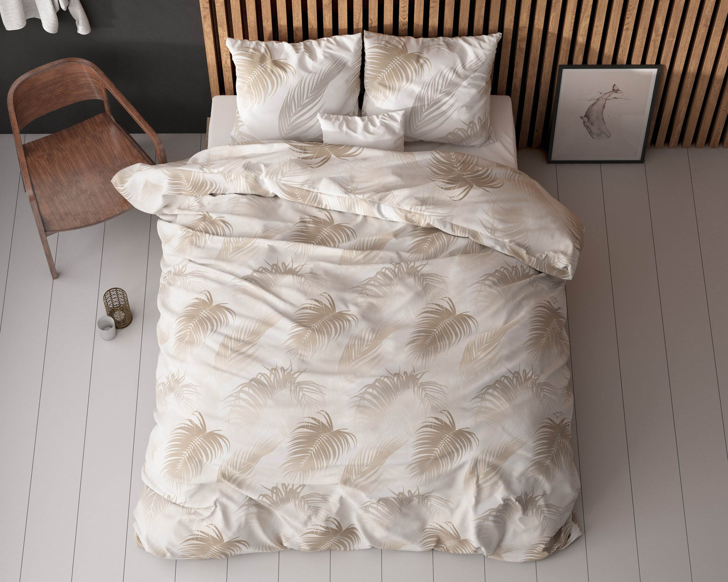 Bettbezug Jayda Taupe 200 x 220 cm - Palo24