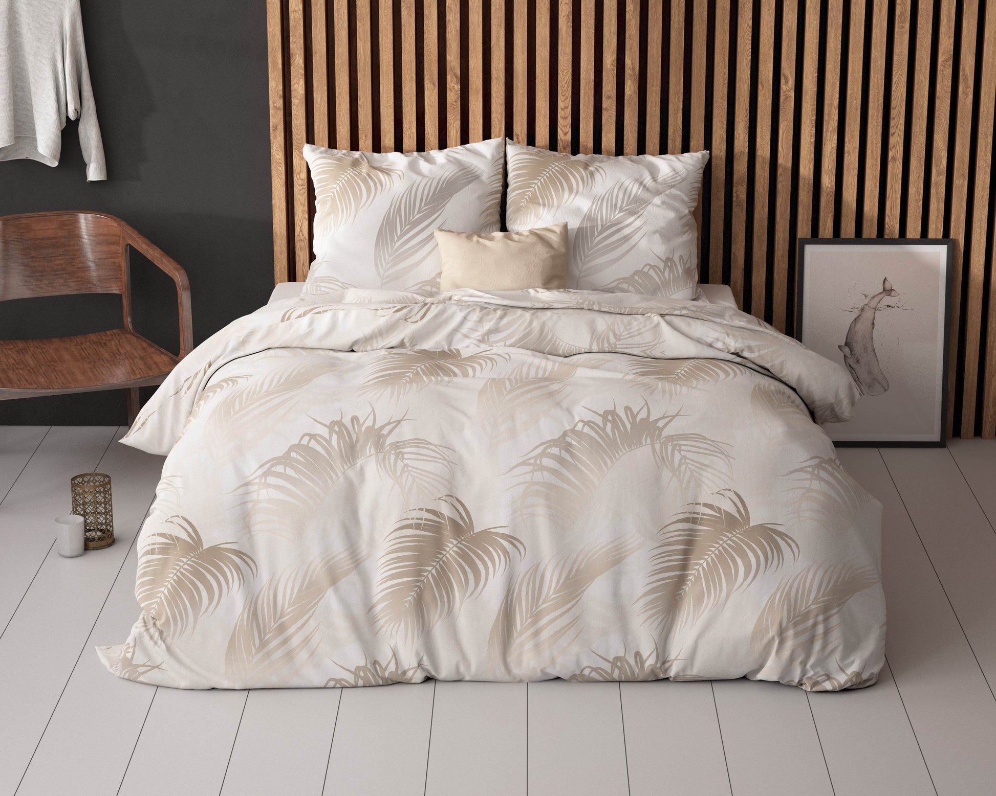 Bettbezug Jayda Taupe 240 x 220 cm - Palo24