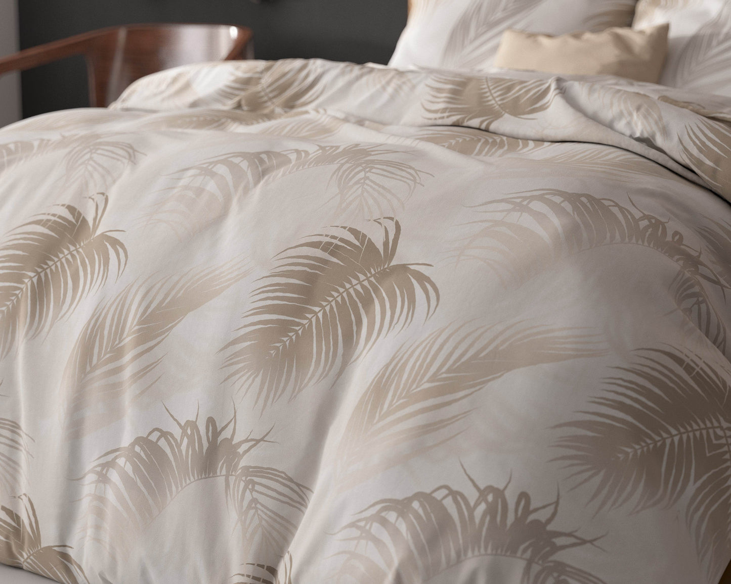 Bettbezug Jayda Taupe 240 x 220 cm - Palo24