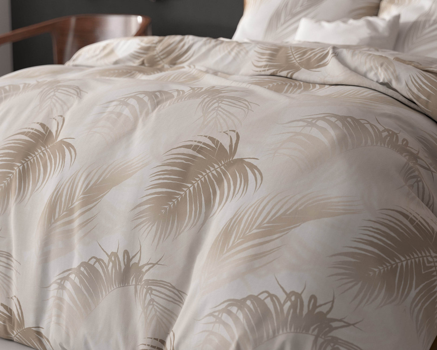 Bettbezug Jayda Taupe 240 x 220 cm - Palo24